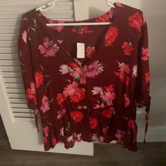 Express Tops - Express peplum button up  top. NEW